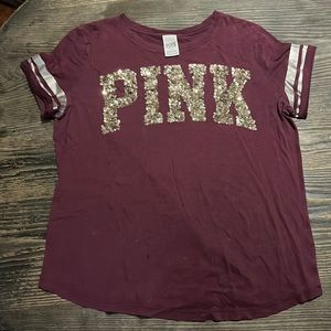 Pink bling tee Large